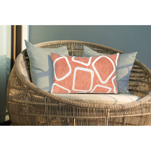 Trans Ocean Liora Manne Visions I Handmade Indoor/Outdoor Pillow - Geometric Accent For Stylish Spaces Orange Polyester 7sa1s408717
