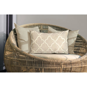 Trans Ocean Liora Manne Visions I Handcrafted Crochet Tile Indoor/Outdoor Pillow - Stylish Geometric Accent White Polyester 7sa1s413212