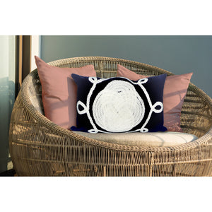 Trans Ocean Liora Manne Visions Ii Handmade Indoor/Outdoor Pillow - Nautical Geometric Design For Any Space Navy Polyester 7sb1s414333