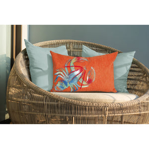 Trans Ocean Liora Manne Visions Ii Handmade Coastal Lobster Pillow - Vibrant Graphic Accent For Any Space Orange Polyester 7sb1s415317