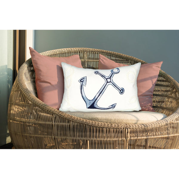 Trans Ocean Liora Manne Visions Ii Nautical Indoor/Outdoor Pillow - Handcrafted Artistry For Stylish Spaces White Polyester 7sb1s418402