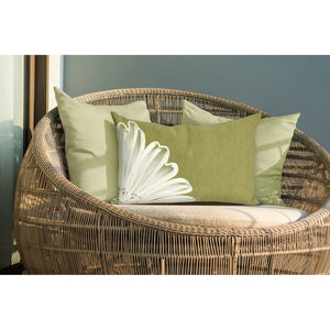 Trans Ocean Liora Manne Visions Iii Antique Medallion Indoor/Outdoor Pillow - Stunning Botanical Floral Accent Sage Polyester 7sc1s319006