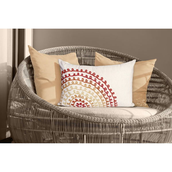 Trans Ocean Liora Manne Visions Iii Indoor/Outdoor Handmade Pillow - Transitional Medallion Artistry In Blue Ivory Polyester 7sc1s410524