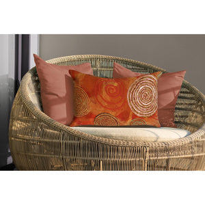 Trans Ocean Liora Manne Visions Iii Graffiti Swirl Indoor/Outdoor Pillow - Stunning Artful Accent For Any Space Red Polyester 7sc1s410924