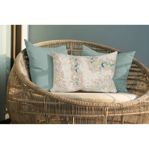 Trans Ocean Liora Manne Visions Iii Elements Indoor/Outdoor Handmade Pillow - Contemporary Blue Accent Piece Blue Polyester 7sc1s412603