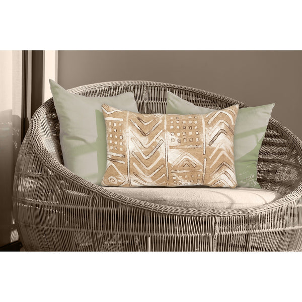 Trans Ocean Liora Manne Visions Iv Handmade Indoor/Outdoor Pillow - Earthy Graphic Global Accent Decor Beige Polyester 7sd1s421922