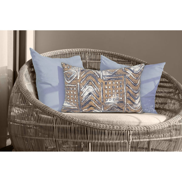 Trans Ocean Liora Manne Visions Iv Handmade Indoor/Outdoor Pillow - Earthy Graphic Global Accent Decor Navy Polyester 7sd1s421933