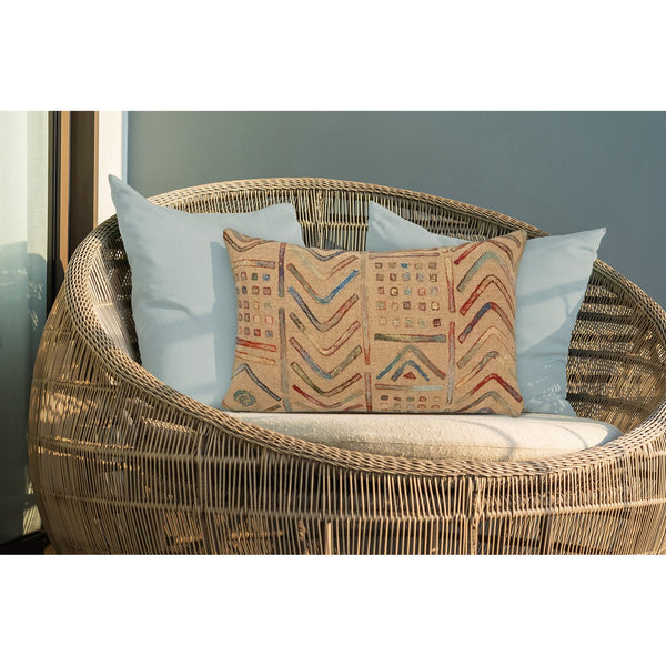 Trans Ocean Liora Manne Visions Iv Handmade Indoor/Outdoor Pillow - Earthy Graphic Global Accent Decor Multi Polyester 7sd1s421944