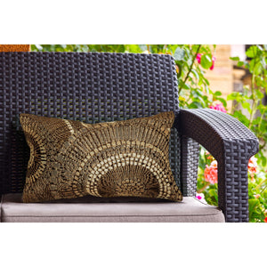 Trans Ocean Liora Manne Marina Circles Pillow - Contemporary Geometric Design For Indoor/Outdoor Elegance Brown Polypropylene,Polyester 7mr5s803519