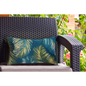 Trans Ocean Liora Manne Marina Palm Border Area Rug - Stylish Indoor/Outdoor Transitional Botanical Design Navy Polypropylene,Polyester 7mr5s815133