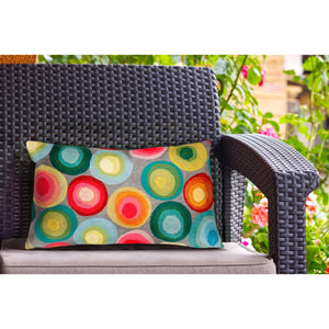 Trans Ocean Liora Manne Visions Ii Indoor/Outdoor Handmade Pillow - Contemporary Geometric Art For Any Space Grey Polyester 7sb2s412844