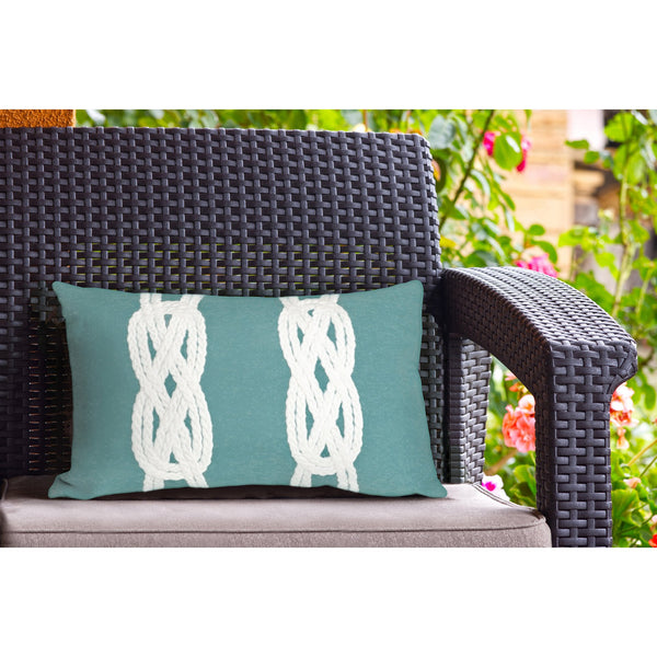 Trans Ocean Liora Manne Visions Ii Handmade Indoor/Outdoor Pillow - Coastal Graphic Art For Beach Lovers Blue Polyester 7sb2s414204