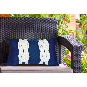 Trans Ocean Liora Manne Visions Ii Handmade Indoor/Outdoor Pillow - Coastal Graphic Art For Beach Lovers Navy Polyester 7sb2s414233