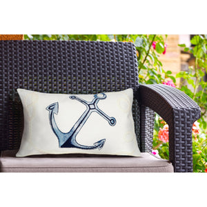 Trans Ocean Liora Manne Visions Ii Nautical Indoor/Outdoor Pillow - Handcrafted Artistry For Stylish Spaces White Polyester 7sb1s418402