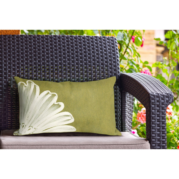 Trans Ocean Liora Manne Visions Iii Antique Medallion Indoor/Outdoor Pillow - Stunning Botanical Floral Accent Sage Polyester 7sc1s319006