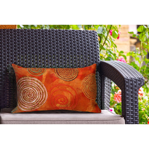 Trans Ocean Liora Manne Visions Iii Graffiti Swirl Indoor/Outdoor Pillow - Stunning Artful Accent For Any Space Red Polyester 7sc1s410924