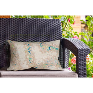 Trans Ocean Liora Manne Visions Iii Elements Indoor/Outdoor Handmade Pillow - Contemporary Blue Accent Piece Blue Polyester 7sc1s412603