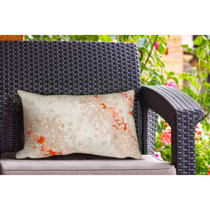 Trans Ocean Liora Manne Visions Iii Elements Indoor/Outdoor Handmade Pillow - Contemporary Blue Accent Piece Orange Polyester 7sc1s412624