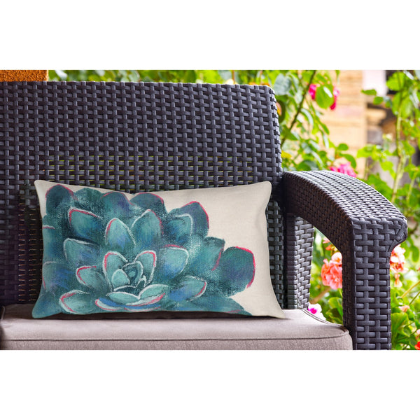 Trans Ocean Liora Manne Visions Iv Indoor/Outdoor Handmade Pillow - Stunning Botanicals For Modern Spaces Ivory Polyester 7sd2s431612