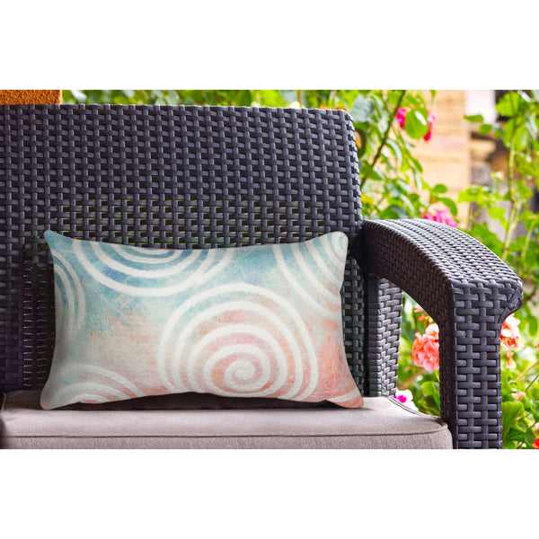 Trans Ocean Liora Manne Visions Iv Curl Indoor/Outdoor Handmade Pillow - Durable, Artistic Accent For Any Space Multi Polyester 7sd1s505544