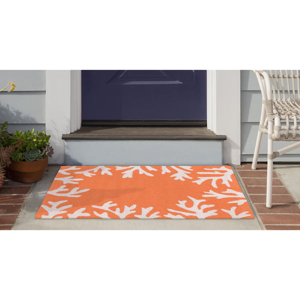 Trans Ocean Liora Manne Capri Coastal Indoor/Outdoor Area Rug - Vibrant Tropical Design For Any Space Orange Polyester,Acrylic Cap23162017