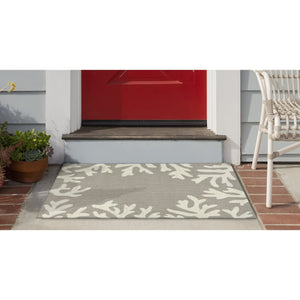 Trans Ocean Liora Manne Capri Coastal Indoor/Outdoor Area Rug - Vibrant Tropical Design For Any Space Silver Polyester,Acrylic Cap12162047