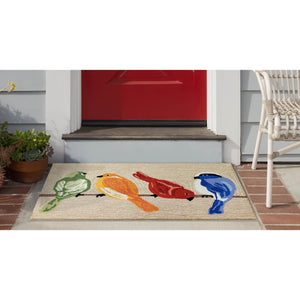 Trans Ocean Liora Manne Frontporch Birds Indoor/Outdoor Area Rug - Beautifully Crafted For Transitional Spaces Natural Polyester,Acrylic Ftp23445712