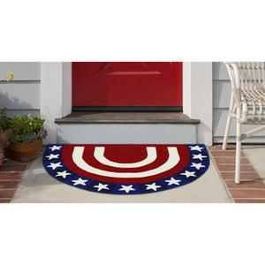 Trans Ocean Liora Manne Frontporch Patriotic Pendant Indoor/Outdoor Area Rug – Vibrant Americana Design For All Spaces Red Polyester,Acrylic Ftph2463724