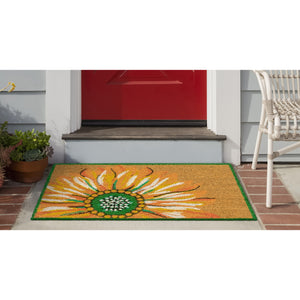 Trans Ocean Liora Manne Natura Sunflower Outdoor Mat - Vibrant Floral Design For A Bright, Welcoming Entryway Yellow Coir Ntr12203709