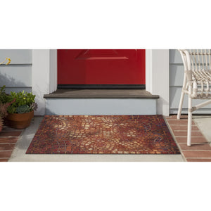 Trans Ocean Liora Manne Visions V Indoor/Outdoor Area Rug - Handcrafted Artistry With Durable Polyester Elegance Red Polyester Vhi23325724