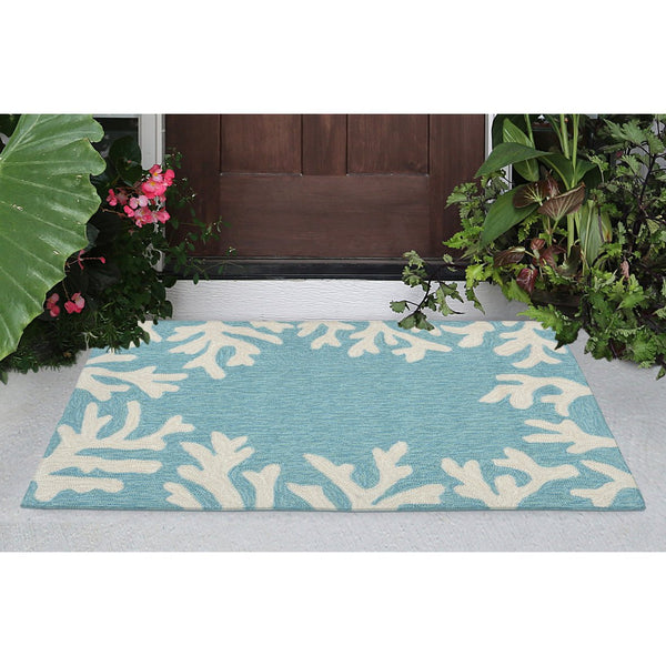Trans Ocean Liora Manne Capri Coastal Indoor/Outdoor Area Rug - Vibrant Tropical Design For Any Space Blue Polyester,Acrylic Cap34162004