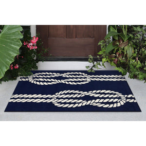 Trans Ocean Liora Manne Capri Ropes Indoor/Outdoor Area Rug - Nautical Stripe Design For Stylish Spaces Navy Polyester,Acrylic Cap23163633