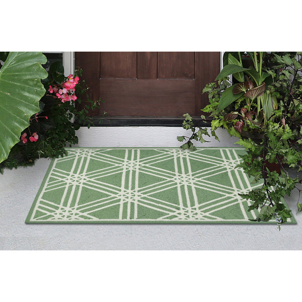 Trans Ocean Liora Manne Capri Hex Indoor/Outdoor Durable Area Rug - Stylish Geometric Accent For Any Space Green Polyester,Acrylic Cap23174106