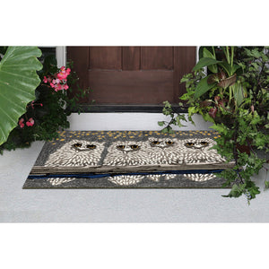 Trans Ocean Liora Manne Frontporch Owls Area Rug - Stylish Indoor/Outdoor Mat For Nature Lovers And Cabins Grey Polyester,Acrylic Ftp34144347