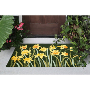 Trans Ocean Liora Manne Frontporch Daffodil Indoor/Outdoor Area Rug - Vibrant Floral Design For Any Space Green Polyester,Acrylic Ftp23456006