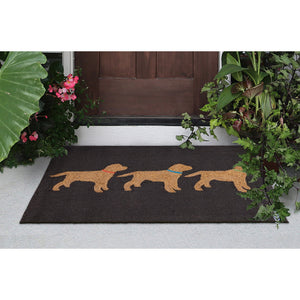 Trans Ocean Liora Manne Frontporch Indoor/Outdoor Rug - Charming Yellow Labs Design Perfect For Pet Lovers Grey Polyester,Acrylic Ftp34457547