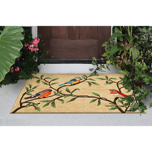 Trans Ocean Liora Manne Ravella Birds On Branches Indoor/Outdoor Area Rug - Whimsical Garden Decor Piece Natural Polypropylene,Acrylic Rvl23227012