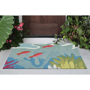 Trans Ocean Liora Manne Ravella Ocean View Hand-tufted Area Rug For Indoor/Outdoor Spaces - Stylish & Durable Blue Polypropylene,Acrylic Rvl23227503