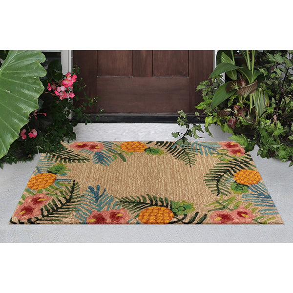 Trans Ocean Liora Manne Ravella Tropical Botanical Area Rug - Hand-tufted, Durable Design For Indoor & Outdoor Spaces Natural Polypropylene,Acrylic Rvl23228012