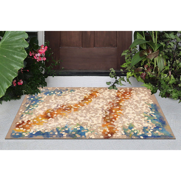 Trans Ocean Liora Manne Visions Iv Elements Area Rug - Durable, Contemporary 2' X 3' Indoor/Outdoor Accent Piece Natural Polyester Vgh23412612