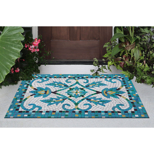 Trans Ocean Liora Manne Visions Iv Palazzo Indoor/Outdoor Rug - Durable, Stylish 2' X 3' Accent For Any Space Blue Polyester Vgh23430903