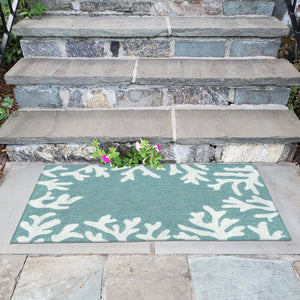 Trans Ocean Liora Manne Capri Coastal Indoor/Outdoor Area Rug - Vibrant Tropical Design For Any Space Blue Polyester,Acrylic Cap34162004