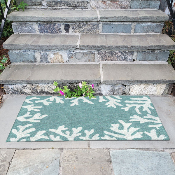 Trans Ocean Liora Manne Capri Coastal Indoor/Outdoor Area Rug - Vibrant Tropical Design For Any Space Blue Polyester,Acrylic Cap34162004