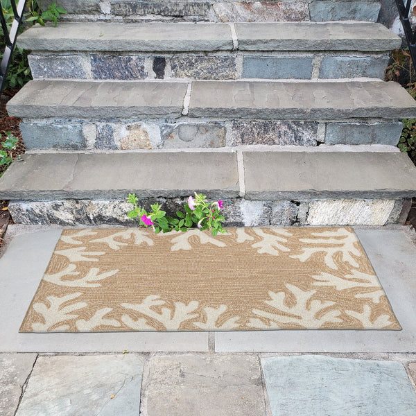 Trans Ocean Liora Manne Capri Coastal Indoor/Outdoor Area Rug - Vibrant Tropical Design For Any Space Natural Polyester,Acrylic Cap23162012