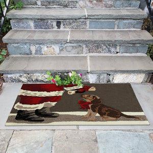 Trans Ocean Liora Manne Frontporch Good Dog Indoor/Outdoor Mat - Whimsical Holiday Design For Pet Lovers Grey Polyester,Acrylic Ftp34458647