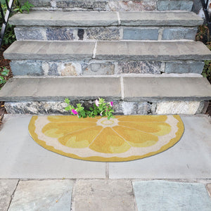 Trans Ocean Liora Manne Frontporch Lemon Slice Indoor/Outdoor Mat – Whimsical, Durable Rug For Any Space Yellow Polyester,Acrylic Ftph8155609