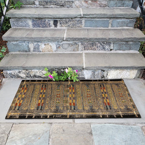 Trans Ocean Liora Manne Marina Tribal Stripe Indoor/Outdoor Pillow - Vibrant Geometric Accent For Any Space Black Polypropylene,Polyester Mna34805748