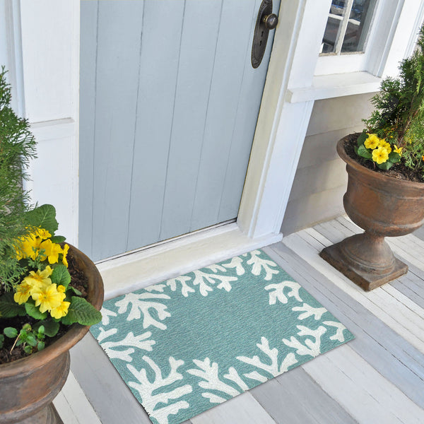 Trans Ocean Liora Manne Capri Coastal Indoor/Outdoor Area Rug - Vibrant Tropical Design For Any Space Blue Polyester,Acrylic Cap34162004