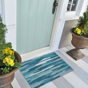 Trans Ocean Liora Manne Capri Cloud Indoor/Outdoor Area Rug - Contemporary Geometric Design For Any Space Blue Polyester,Acrylic Cap12172594