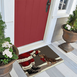 Trans Ocean Liora Manne Frontporch Good Dog Indoor/Outdoor Mat - Whimsical Holiday Design For Pet Lovers Grey Polyester,Acrylic Ftp34458647